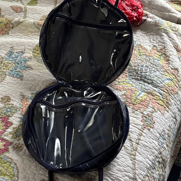 Unk Midnight Blue Croc-Embossed Round Bag - Picture 2 of 3